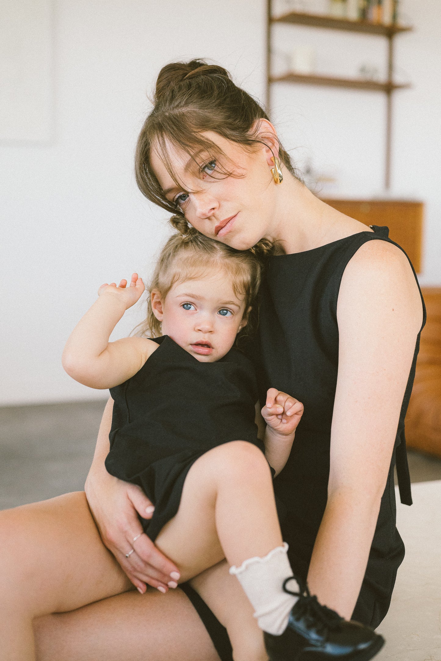 Mini black dress for girls