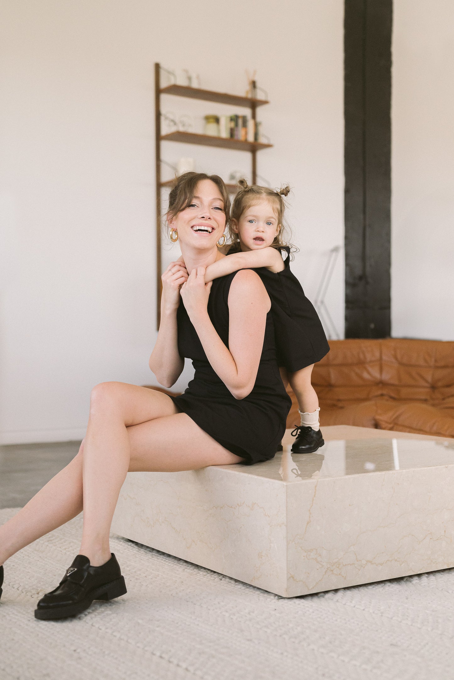 Mini black dress for women