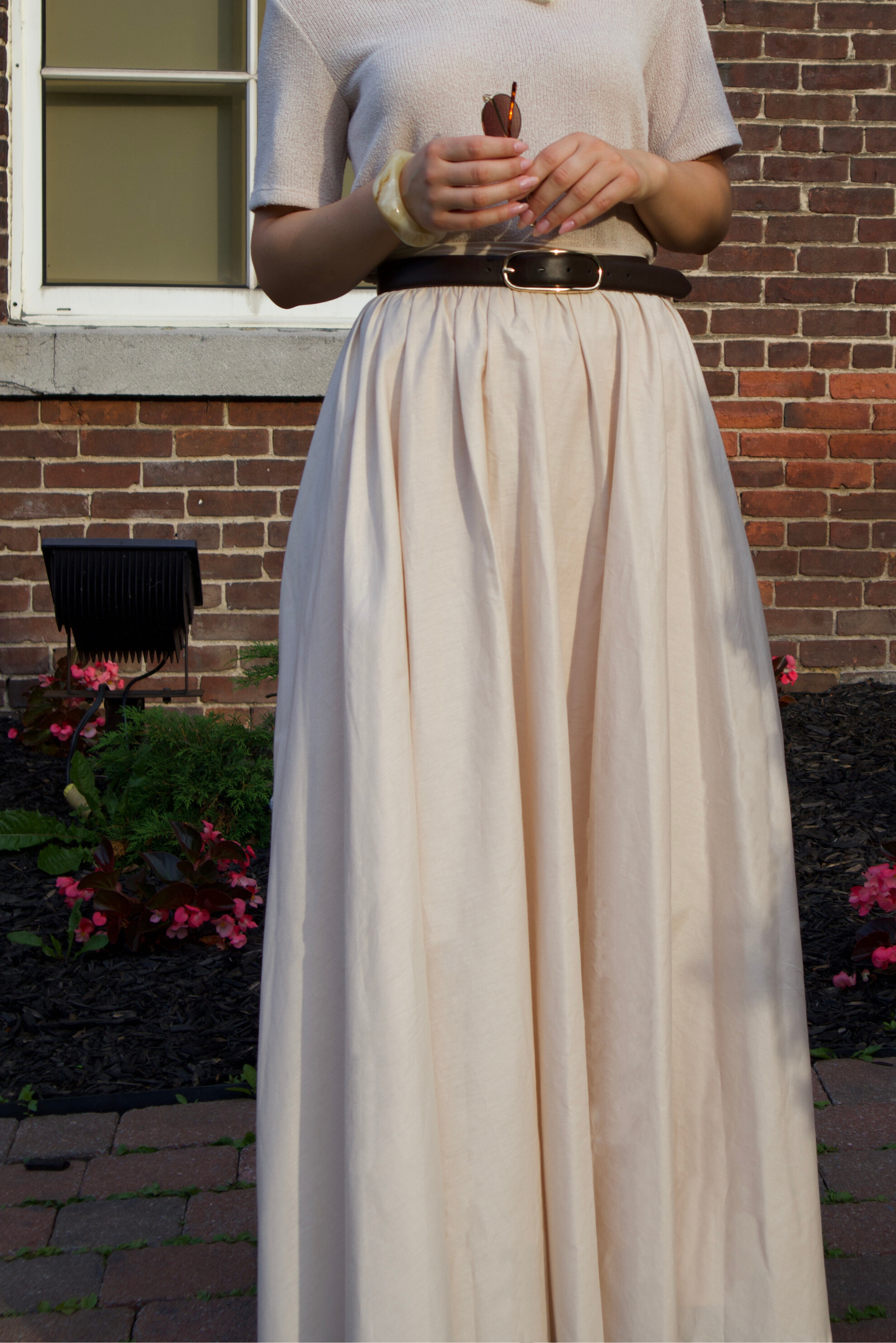 Organic cotton maxi skirt for women