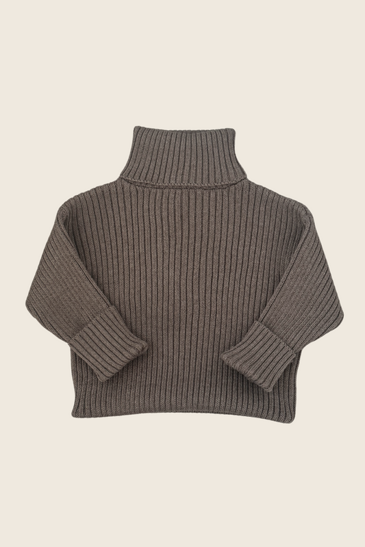 Le pull évolutif taupe pour enfants unisexe