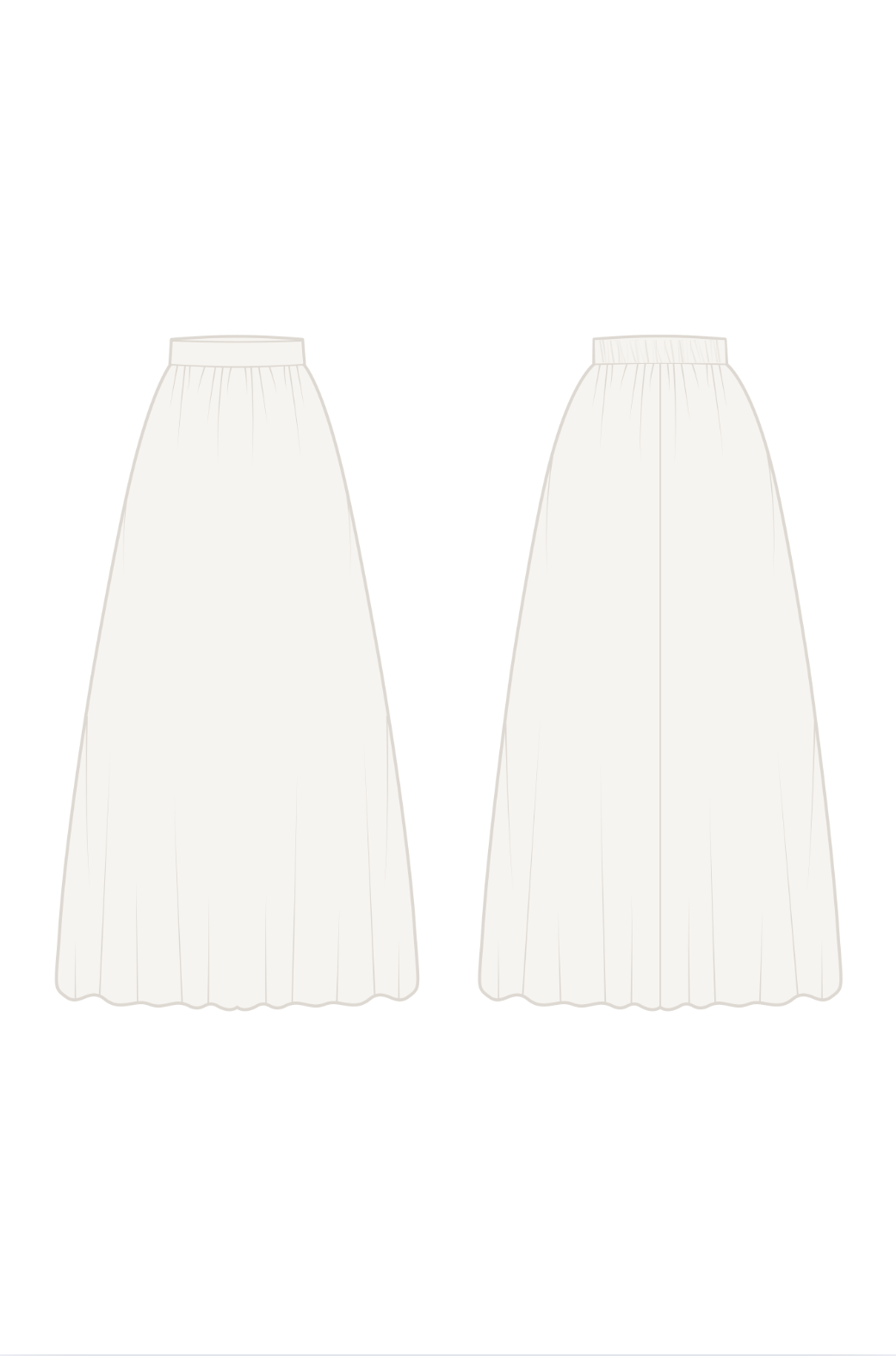 La jupe midi en coton organique pour filles