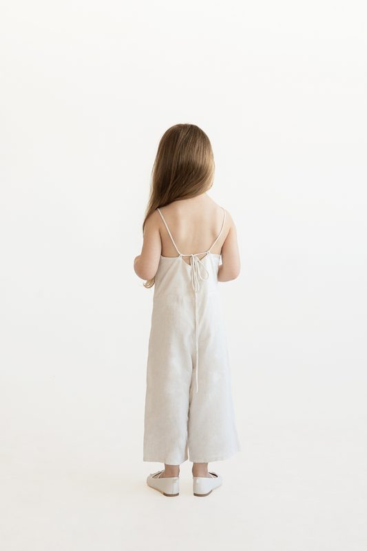 Linen jumpsuit for girls
