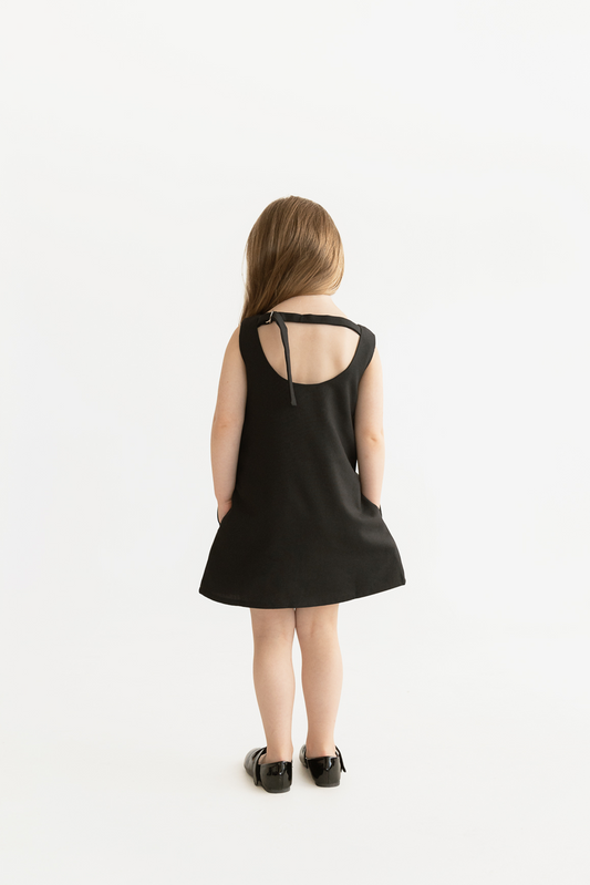 Mini black dress for girls