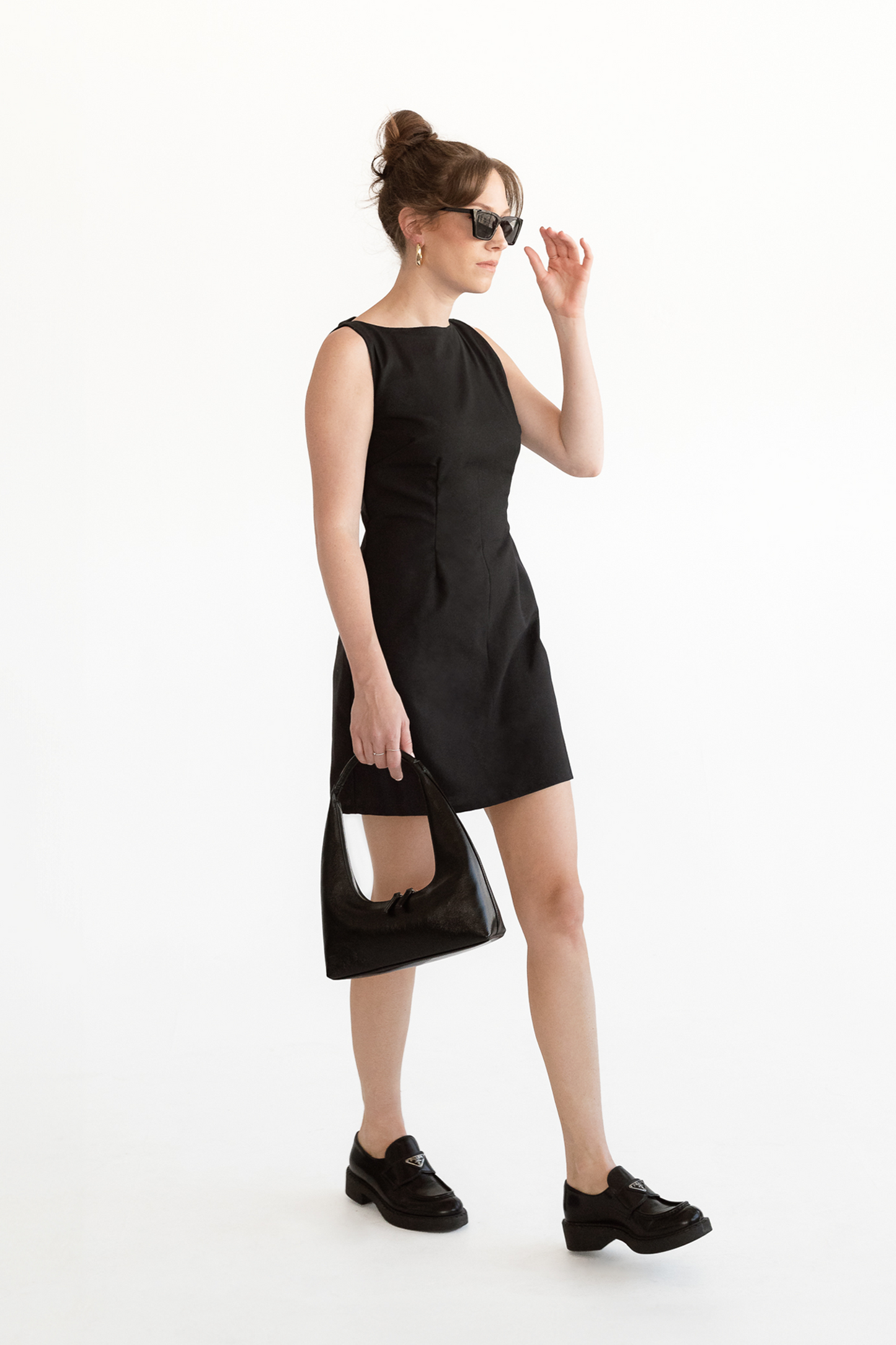 Mini black dress for women