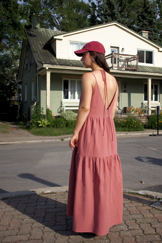 La robe maxi en coton pour femmes