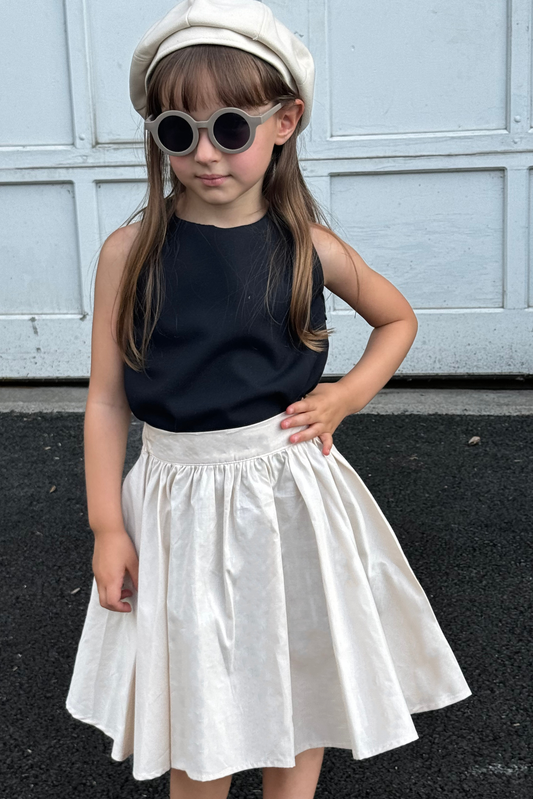 La jupe midi en coton organique pour filles